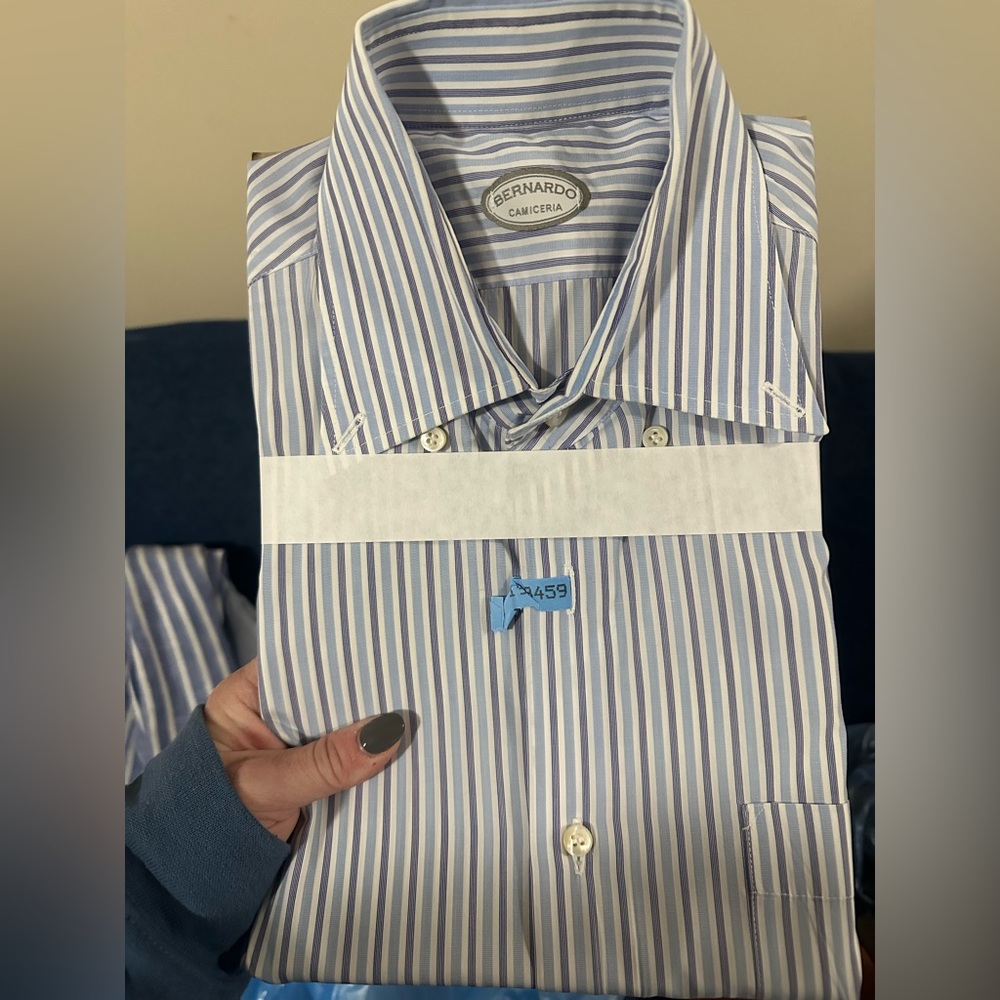 Bernardo striped   shirt